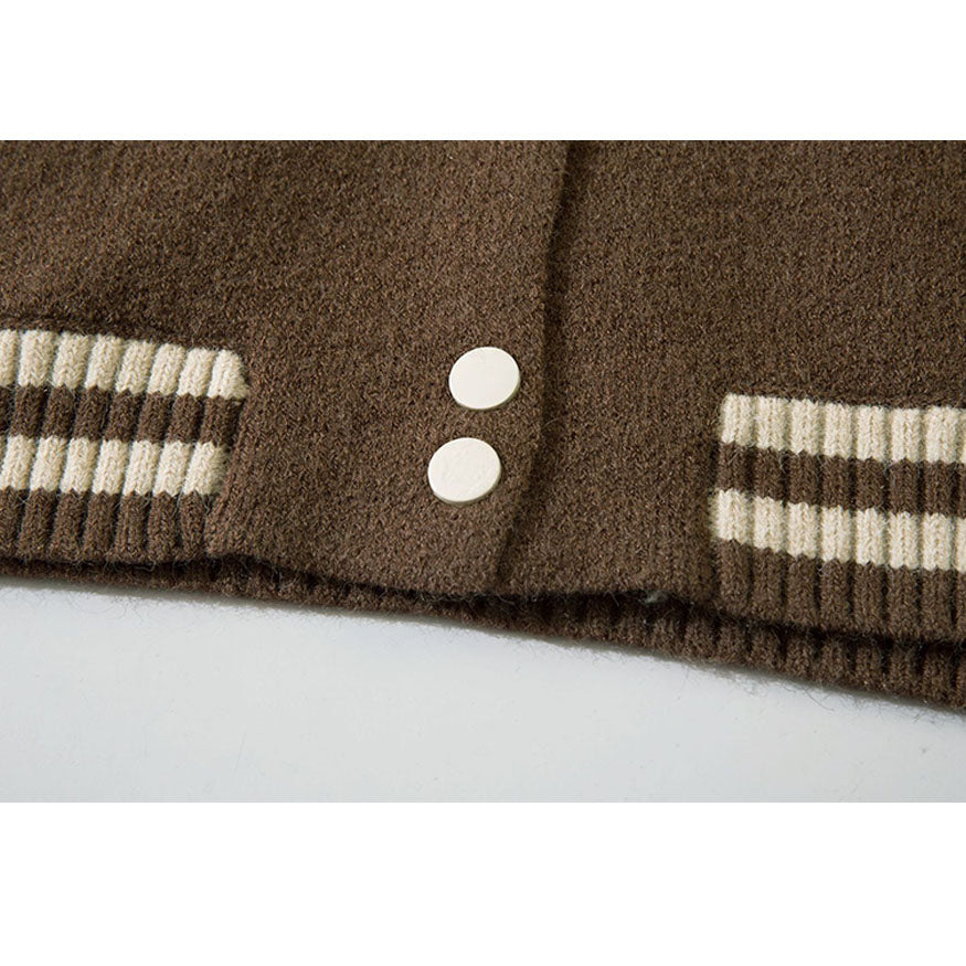 PU Sleeve Patchwork Chaqueta Varsity recortada