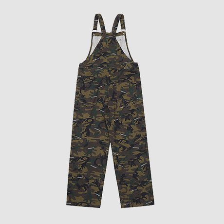 Stilvolle Camouflage-Overalls mit Letter-Print