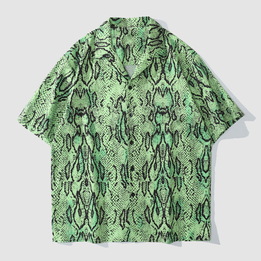Camicie stampate con motivi serpente