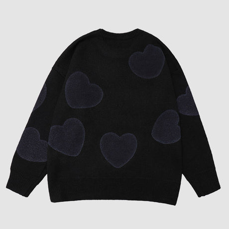Heart Pattern Jacquard Sweater