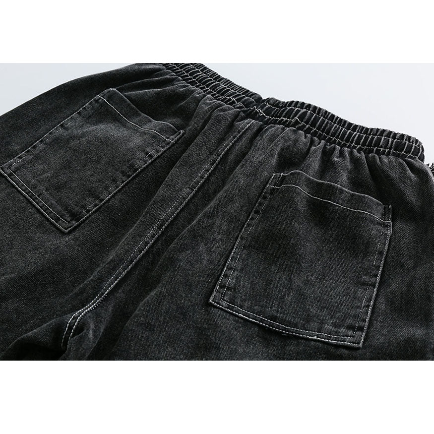 Ethnic Patchwork Drawstring Shorts