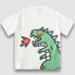 T-Shirt mit feuerspeiendem Dinosaurier-Print