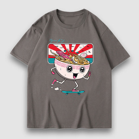 漫画ヌードルプリントTシャツ