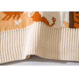 Precioso suéter de punto de costura de tigre