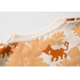 Lovely Tiger Stitching Knit Sweater