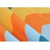 OLUOLIN-Rainbow Wave Print A-line Midi Dress