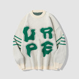 Creative Letters Print Sweater