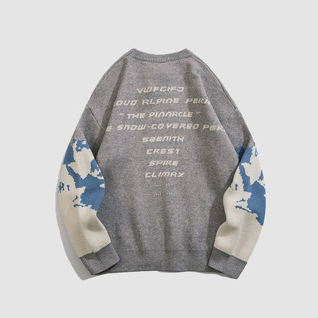 Snow Mountain Printed Knitted Sweater