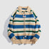 Detachable Drawing Striped Sweater
