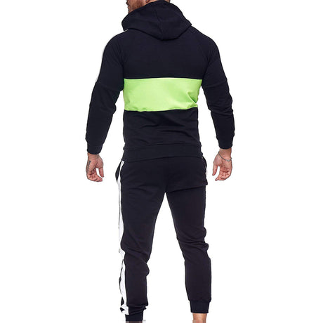 Herren Herbst Farbblock 2 Stück Sweatsuits