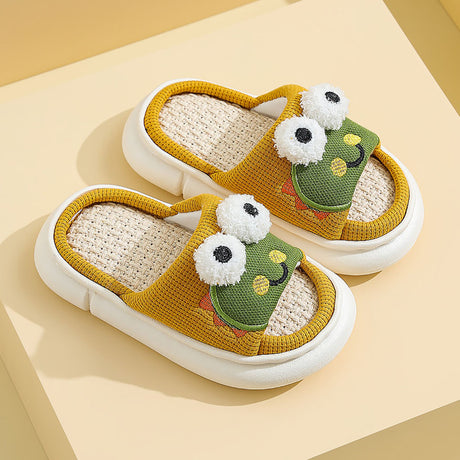 Cute Frog Pattern Kids' Slippers