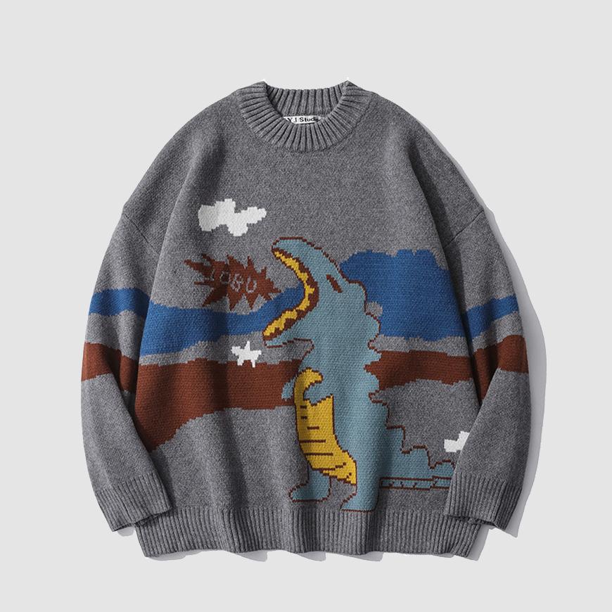 “Ooh” Dinosaur Sweater
