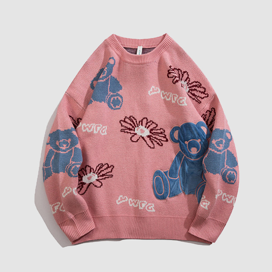 Bear Printed  Sweater