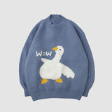 Cartoon Goose Knitted Sweater