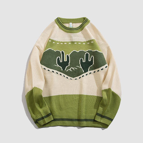 Vintage Print Sweater