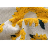 Pullover mit Sonnenblumenmuster-Stickerei