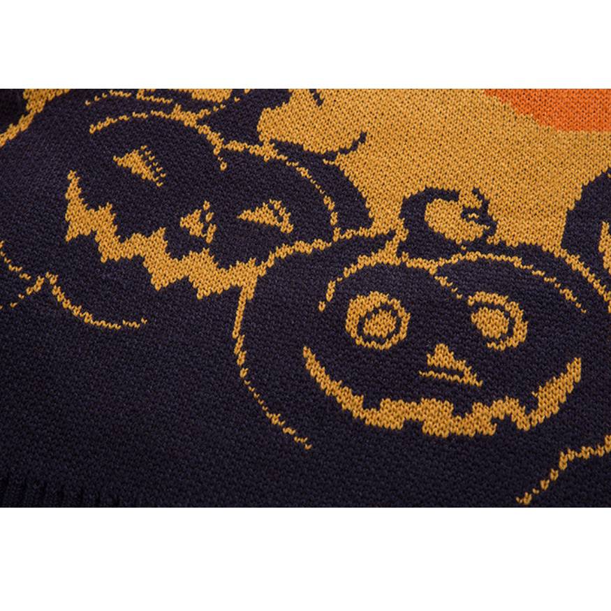 Glücklicher Halloween-Kürbis-Muster-Pullover