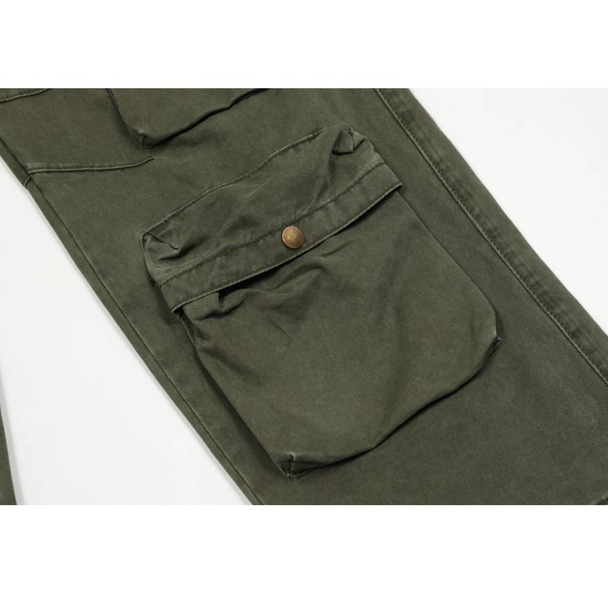 Three-Dimensional Patch Pocket Cargo Pants