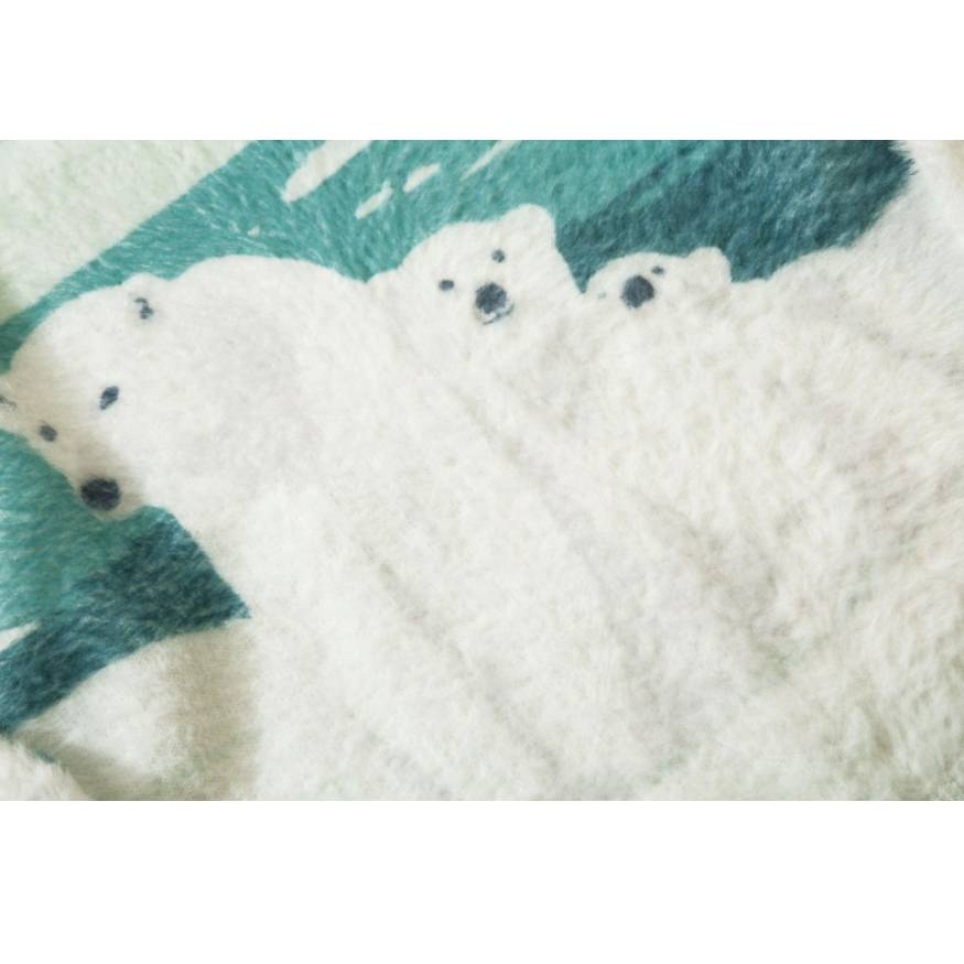 Fuzzy-Pullover mit Eisbär-Muster