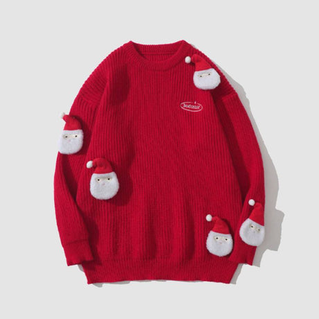 Cute Santa Doll Knit Sweater