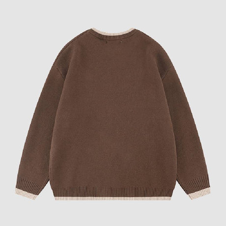 Cute Bear Print Knit Sweater + Bear Mini Bag