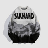 Mountain Landscape Pattern Sweater