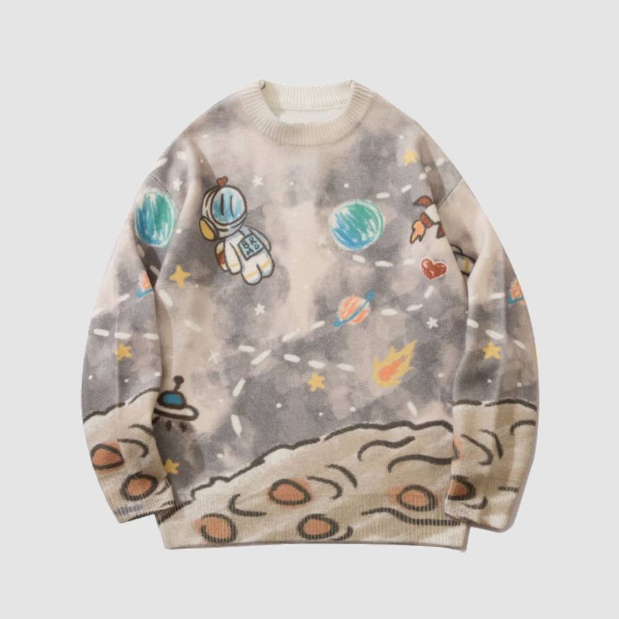 Astronaut & Space Pattern Sweater