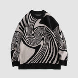 Annual Rings Jacquard Knitted Sweater