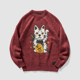 Lucky Cat Jacquard Sweater