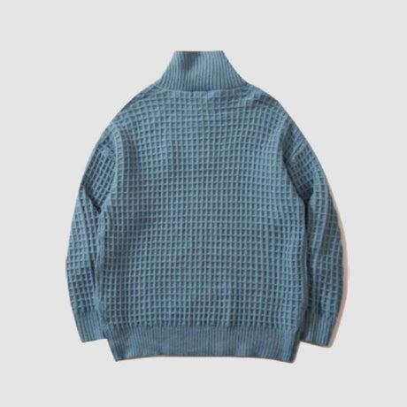 Etiqueta texturizada Turtleneck Knit Sweater