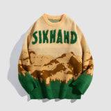 Mountain Landscape Pattern Sweater