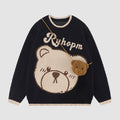 Cute Bear Print Sweater + Bear Mini Bag