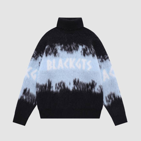 Color Letras Block Print Turtleneck Sweater