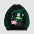 Bestickte Jacke mit Lotus- und Froschmuster