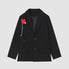 Heart Shape Flower Decor Blazer