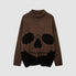 Horrible Skull Print Turtleneck Sweater