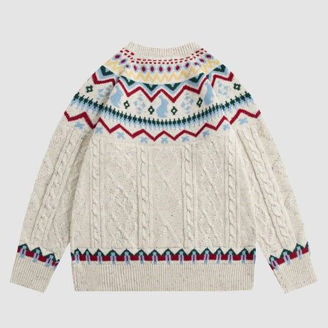 Ethnic Style Rabbit Pattern Sweater