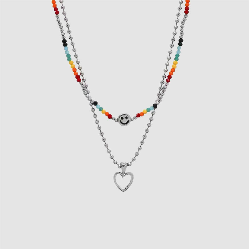 Smiley &amp; Herz-Halskette