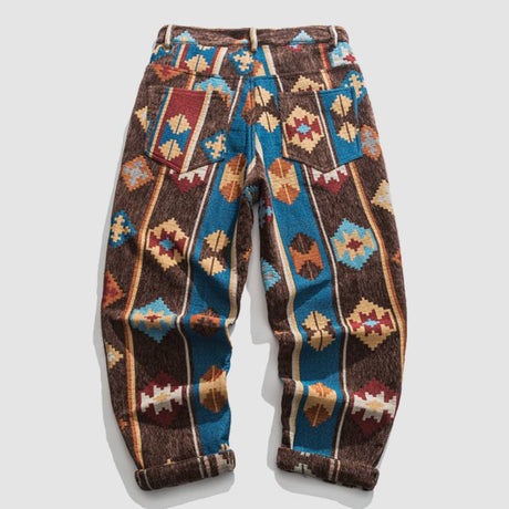 Vintage Ethnic Embroidered Pants