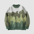 Gradient Camouflage Striped Sweater