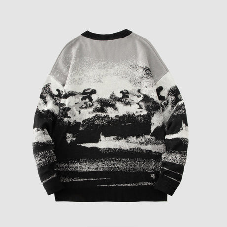 Landscape Print Sweater