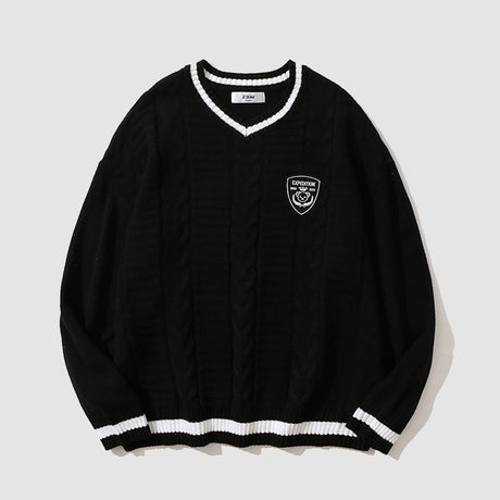 College V-neck Sweater