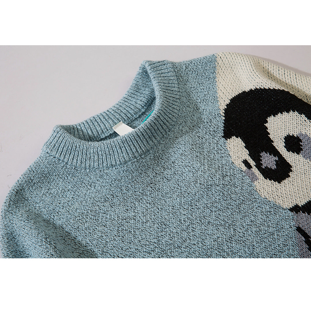 Pullover mit Pinguin-Print