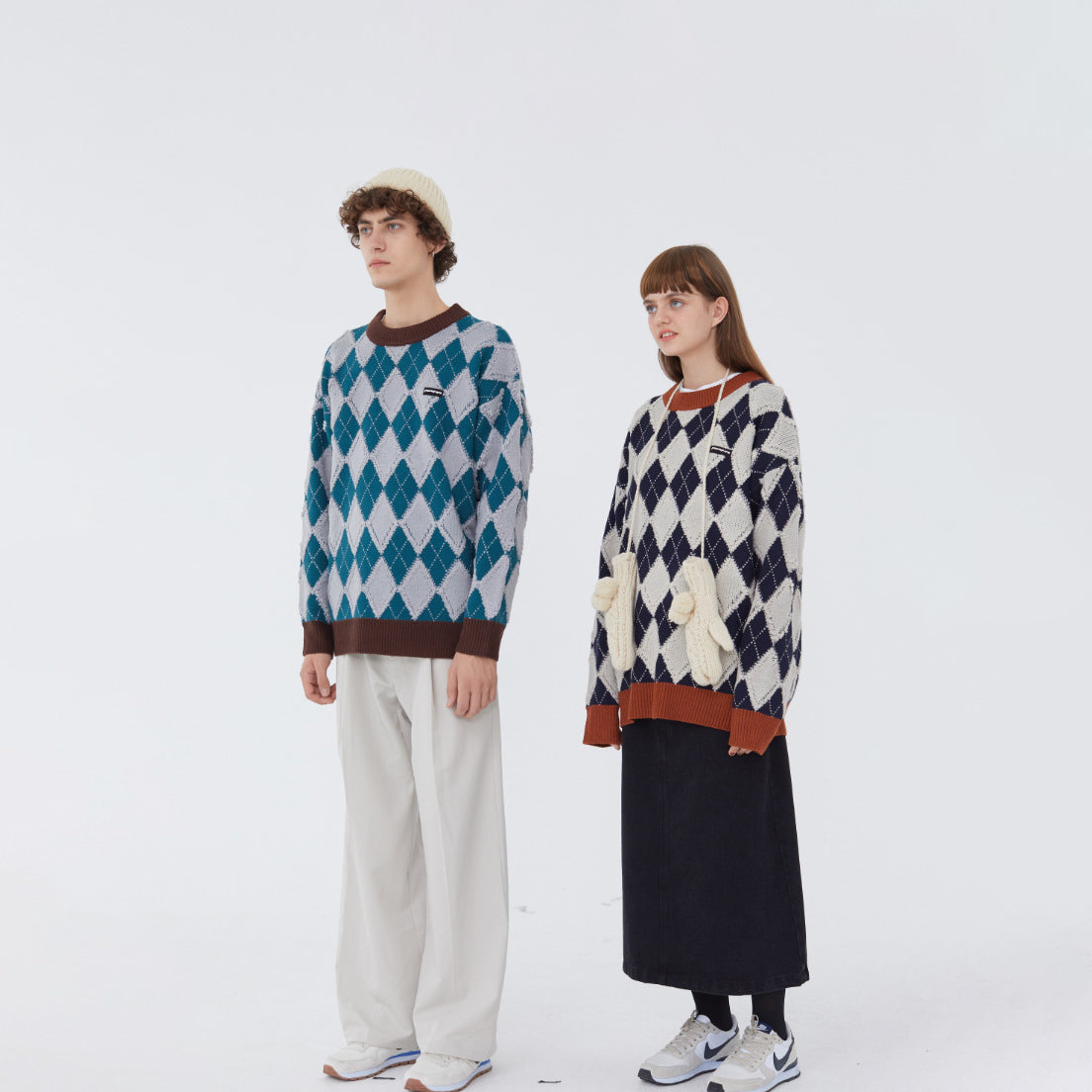 Argyle Patchwork Sweater