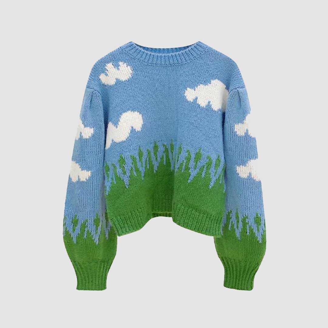 Wolke und Gras Pullover