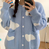Kawaii Cloud Cardigan Sweater