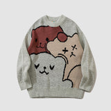 Bear Line Print Sweater