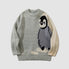 Pullover mit Pinguin-Print