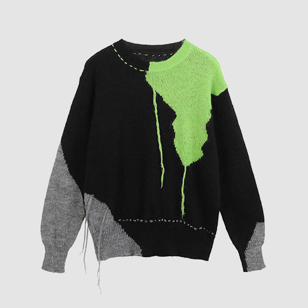 Hole Splicing Design Sweater