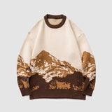 Mountain Pattern Knitted Sweater